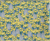 Jeju Rape Flower Yellow Flower Dol hareubang Patterned Fabric made in Korea by the Half Yard DTP(Digital Textile Printing)