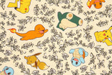 Pocket Monster Pokemon Pikachu Character Fabric made in Korea by the Half Yard