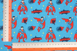 Justice League Super Hero Superman Character Fabric made in Korea DC Comics Fabric by the Half Yard