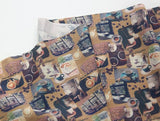 Vintage Cafe Coffee Patterned made in Korea by the Half Yard