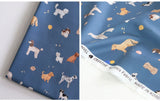 Animal Dog Puppy Patterned Fabric, Cute, sewing, Quilt made in Korea Half Yard