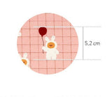 可愛熊兔兔子動物圖案布料,可愛,縫紉,被子韓國製造半碼