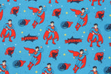 Justice League Super Hero Superman Character Fabric made in Korea DC Comics Fabric by the Half Yard