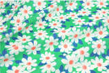 デイジーフラワー柄のOEKO-TEX®生地、韓国製花柄生地(半ヤード単位)