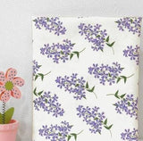 Lavender Flower patterned Fabric made in Korea by the Half Yard