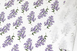 Lavender Flower patterned Fabric made in Korea by the Half Yard