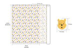くまのプーさんキャラクター抗菌コットン生地(韓国製、半ヤード単位)