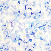 青い花柄の生地、韓国製花柄生地(半ヤード単位)