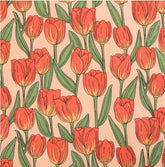 チューリップの花柄のOEKO-TEX®生地、韓国製花柄生地(半ヤード単位)