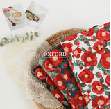 Camellia Flower Oxford Fabric made in Korea by the Half Yard 45cm X 150cm or 18" X 59"