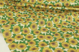Sunflower Floral patterned OEKO-TEX® Fabric, Flowers Fabric made in Korea by the Half Yard