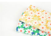 Daisy Flower patterned OEKO-TEX® Fabric, Floral Fabric made in Korea by the Half Yard