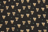 韓国製のかわいい動物柄のアライグマ柄生地(半ヤード)