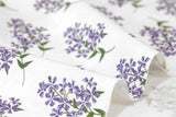 Lavender Flower patterned Fabric made in Korea by the Half Yard