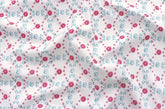 Flowers Circle Patterned Fabric, Cute, sewing, Quilt made in Korea Half Yard