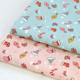 Christmas Patterned fabric made in Korea Digital Textile Printing by the Half Yard