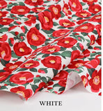 Camellia Flower Oxford Fabric made in Korea by the Half Yard 45cm X 150cm or 18" X 59"