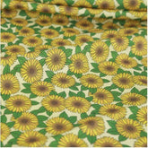Sunflower Floral patterned OEKO-TEX® Fabric, Flowers Fabric made in Korea by the Half Yard