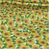 Sunflower Floral patterned OEKO-TEX® Fabric, Flowers Fabric made in Korea by the Half Yard
