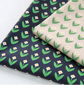 韓国製のミニデイジーフラワー柄生地(半ヤード)