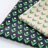 韓国製のミニデイジーフラワー柄生地(半ヤード)