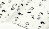 Soccer Foot ball Penguin patterned OEKO-TEX® Fabric, Animal Fabric made in Korea by the Half Yard