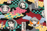 Demon Slayer Japanese Anime Oxford Licensed Fabric made in Japan by the Half Yard