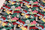 Demon Slayer Japanese Anime Oxford Licensed Fabric made in Japan by the Half Yard