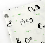 Soccer Foot ball Penguin patterned OEKO-TEX® Fabric, Animal Fabric made in Korea by the Half Yard