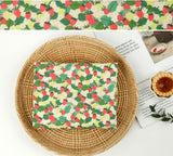 イチゴフルーツ柄のOEKO-TEX®生地、韓国製花柄生地(半ヤード単位)