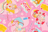 プリキュアキャラクターの日本のアニメ生地を半ヤード単位で日本でプリント