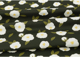 Camellia Flower patterned OEKO-TEX® Fabric, Floral Fabric made in Korea by the Half Yard