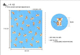 Kawaii Baby Tiger patterned Fabric made in Korea by Half Yard Digital Textile Printing