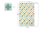 Cross patterned Fabric made in Korea by Half Yard / 45 X 150cm 18" X 57.5", Cotton Linen