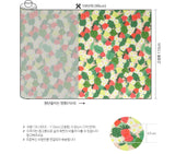 イチゴフルーツ柄のOEKO-TEX®生地、韓国製花柄生地(半ヤード単位)