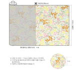 鹿と花の動物柄のOEKO-TEX®生地、韓国製動物生地(半ヤード単位)