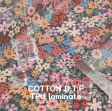 Laminated TPU Waterproof Cotton Fabric Romantic Garden printed Fabric made in Korea by the Yard