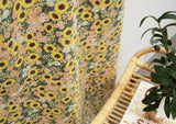 ラミネート加工TPU防水コットン生地ひまわりの花柄プリント生地(韓国製、ヤード単位)