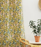 ラミネート加工TPU防水コットン生地ひまわりの花柄プリント生地(韓国製、ヤード単位)