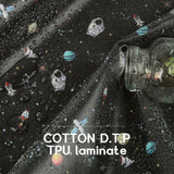 Laminated TPU Waterproof Cotton Fabric Space Astronaut Galaxy printed Fabric made in Korea by the Yard