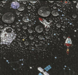 Laminated TPU Waterproof Cotton Fabric Space Astronaut Galaxy printed Fabric made in Korea by the Yard