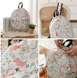 ラミネート加工TPU防水コットンかわいい恐竜プリント生地(韓国製、ヤード単位)