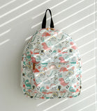 ラミネート加工TPU防水コットンかわいい恐竜プリント生地(韓国製、ヤード単位)