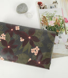 Laminated TPU Waterproof Cotton Viola Fabric Flower Floral printed Fabric made in Korea by the Yard