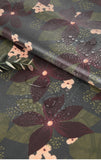 Laminated TPU Waterproof Cotton Viola Fabric Flower Floral printed Fabric made in Korea by the Yard