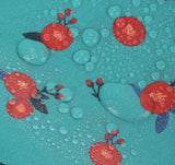 Laminated TPU Waterproof Cotton Fabric Camelia Flower Floral printed Fabric made in Korea by the Yard