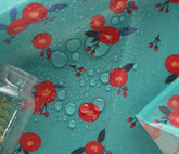 Laminated TPU Waterproof Cotton Fabric Camelia Flower Floral printed Fabric made in Korea by the Yard