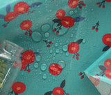 Laminated TPU Waterproof Cotton Fabric Camelia Flower Floral printed Fabric made in Korea by the Yard