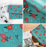 Laminated TPU Waterproof Cotton Fabric Camelia Flower Floral printed Fabric made in Korea by the Yard