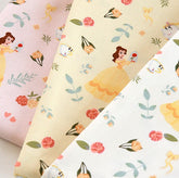 Disney Princess Belle Rose Flowers Fabric printed in Korea by the Half Yard